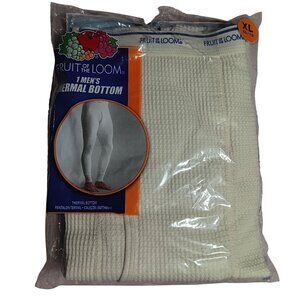THERMAL BOTTOM XL FRUIT OF THE LOOM 1 MENS White WAFFLE 2005 VTG NEW